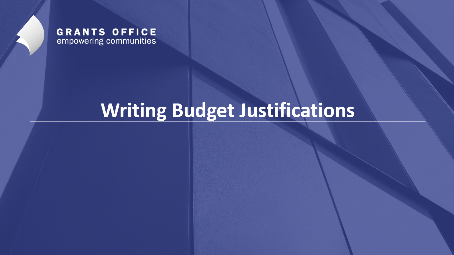 Writing Budget Justifications